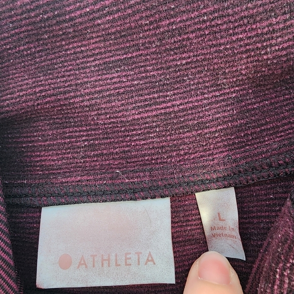 Athleta Purple Maroon Long Sleeve Hoodie Soze Large - Picture 5 of 8